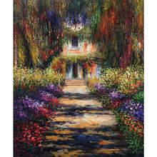 Пейзаж, художественный сад, дорожка в Giverny от Claude Monet, Масляные картины, холст, высокое качество, ручная роспись 2024 - купить недорого