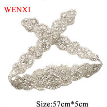 WENXI 10pcs Wholesale Crystal Rhinestones Evening Party Gown Dresses Accessory Wedding Belts Bride Waistband WX834 2024 - buy cheap