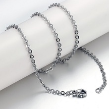 Wholesale 316L Stainless Steel Long Necklace Chain, Single O Design Necklaces Chains, Long Neckless Women Men Jewelry Accessory 2024 - buy cheap
