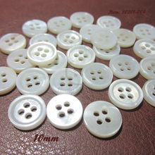 Shell Buttons 10mm 4 hole white thin edge natural river shell buttons high grade shirt buttons for sewing supplies 2024 - buy cheap