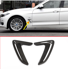Углеродное волокно боковое вентиляционное отверстие крышка капот Впускной ободок крыло для BMW 3 серии GT Gran Turismo F34 2013-2017 автомобильный аксессуар 2024 - купить недорого
