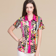 2019 Summer Ladise 100% Nature Silk Short Sleeved Shirt  Large Size Silk Double-sided Knitted Shirt 2024 - buy cheap