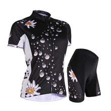 Ropa de ciclismo para mujer, Conjunto de jersey de manga corta para bicicleta de montaña, vestido femenino, pantalones, 2021 2024 - compra barato