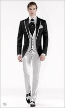 New Arrival Groom Tuxedo Slim Fit Groomsmen Peak Lapel Wedding/Dinner Suits Best Man Bridegroom (Jacket+Pants+Tie+Vest)B316 2024 - buy cheap