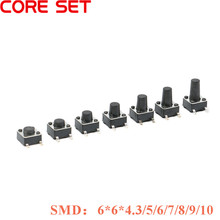 20PCS PCB Tactile Tact Mini Push Button Switch SMD 4pin Micro switch 6*6*4.3/5/6/7/8/9/10MM 6*6*4.3MM/5MM/6MM/7MM/8MM/9MM/10MM 2024 - buy cheap