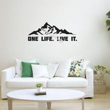 One Life Live It Quote Mountain wall Sticker Vinyl Modern Home Decor newly married couple Bedroom living room wallpaper EB566 2024 - buy cheap