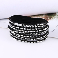 HOCOLE 2019 новый очаровательный Стразы Кристалл кожаные браслеты для женщин богемный винтажный браслет эффектные Модные Ювелирные изделия Подарки 2024 - купить недорого