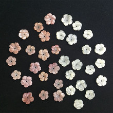 Cuentas de concha Natural para fabricación de joyas, accesorios de collar y pulsera, cuentas cuadradas espaciadoras de flores, perlas blancas y rosas, 10 unids/lote 2024 - compra barato
