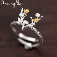 2019 Fashion Deer Antlers Rings For Girls Christmas Gifts Adjustable Ring Luxury Jewelry Wholesale 2024 - buy cheap
