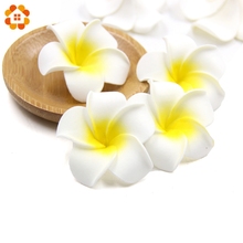 100PCS Plumeria Hawaiian Artificial Flowers PE Foam Flowers Frangipani Egg Flowers DIY Wedding Decoration Party Supplies Wreath 2024 - buy cheap