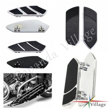 Black Motorcycle Driver Floorboards Foot Pegs Foot Pedal For Harley Touring Road King Dyna Honda Shadow KAWASAKI Vulcan Suzuki 2024 - buy cheap