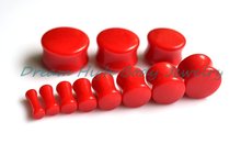 Free Shipping Red Double Flare Ear Plug Saddle Flesh Tunnel Taper Stretching UV Acrylic 3-20mm Earring Piercing Jewelry Expander 2024 - buy cheap