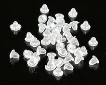 100pcs Clear Soft Silicone Rubber Earring Backs Safety Bullet Stopper Rubber Jewelry Findings Accessories 5mm Parts Ear Plugging 2024 - buy cheap