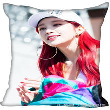 Fundas de almohada personalizadas Kpop EXID HaNi, fundas de almohada cuadradas de seda estampadas, decorativas para el hogar, de satén con cremallera (un lado) 2024 - compra barato