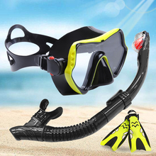 YFXcreate Профессиональные противотуманные очки для дайвинга с аквалангом, маска, легкое дыхание, трубка, трубка, 2 размера, плавники с регулируемым каблуком 2024 - купить недорого