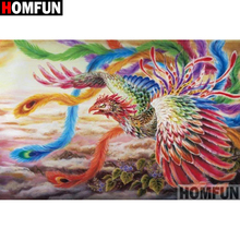 Homfun pintura completa de diamante quadrado redondo 5d, faça você mesmo, pintura a óleo, phoenix ", bordado, ponto cruz, 3d, decoração para casa, presente a17704 2024 - compre barato