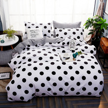 Home Textiles 4pcs Black White Bed Linens Euro Set Duvet Cover Bed Sheet Pillow Cover Audlt Quilt Cover Bedding Set Queen Size 2024 - buy cheap
