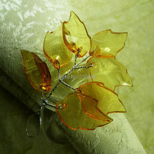 crystal leaf napkin rings,   cheap wedding napkin holder 2024 - buy cheap