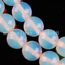 Free shiping Fashion Jewelry  10mm Opal Opalite  Globe Loose Beads 15.5" G0665 2024 - buy cheap