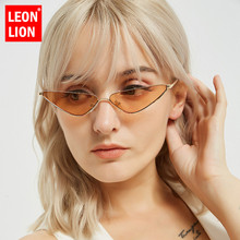 Leonlion-óculos escuros com lentes clássicas de metal tipo gatinho vintage, óculos de sol feminino com proteção uv400, 2021 2024 - compre barato