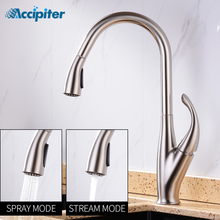 Kitchen Faucets Single Handle Pull Out Kitchen Tap Single Hole Handle Swivel 360 Degree Water Brush Nickel Mixer Tap 2024 - buy cheap