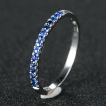 BAIHE Full Eternity Natural Sapphires Wedding Band Ring Solid 14k White Gold Engagement Ring Women Fine Jewelry Sapphire ring 2024 - buy cheap