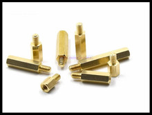 M4x6+6---M4x55+6mm Metric Brass Hexagonal Threaded Spacers Hexagon Copper Post Brand New 2024 - buy cheap