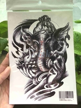 Tatuaje temporal a prueba de agua para hombre y mujer, pegatina de elefante de gran tamaño, Ganesha, Tatuaje falso de transferencia al agua 2024 - compra barato