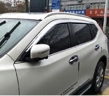 Visera de ventana de plástico cromado ABS, parasoles de ventilación, protector de lluvia y sol, accesorios de coche para Nissan x-trail Rogue T32 2013-2019 2024 - compra barato