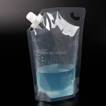 Saco de embalagem de bebida de plástico com suporte para 1l 2l de 100 fábrica bolsa para bebidas, suco líquido, leite e café 2024 - compre barato