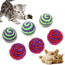 Pet Cat Toy Soft Cute Funny Glitter Wool Ball Cats Chew Bite Kitten Resistant Interactive Teasing Chasing Toys 2024 - buy cheap