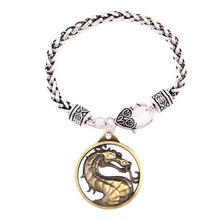 Vintage Dragon Charm Pendant Movie Bracelet Fighting Games Mortal Kombat Beacelet 2024 - buy cheap