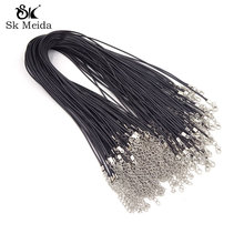 Good Quality Wax Cord 1.5mm Waxed Cotton Thread Black Color Necklace Cords Jewelry Fitting Hilo Encerado Cordoncino Cerato 50Pcs 2024 - buy cheap