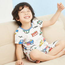 Conjuntos de ropa para niños, traje de Casa de dibujos animados versión coreana, camiseta + Pantalones cortos para niños, venta al por mayor, novedad de verano 2020 2024 - compra barato