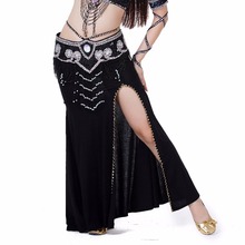 Lady women 700 Pearl Belly Dance Costume Hip Skirt Scarf Wrap Belly Dancing  sexy  Split skirt bellydance  belly dancing skirt 2024 - buy cheap