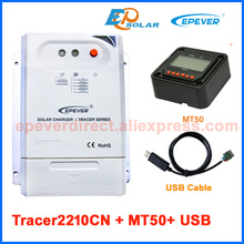 Высокое качество Tracer2210CN 20A 20amp 12В 24В Авто Тип контроллер для дома солнечная панель системы использовать USB кабель и MT50 метр 2024 - купить недорого