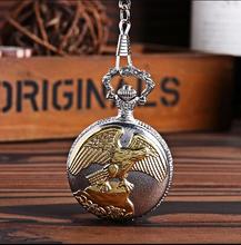 Reloj con diseño de alas de águila para hombre, cronógrafo de bolsillo con cadena de vaquero, de cuarzo, estilo creativo, regalo 2024 - compra barato