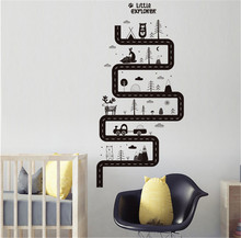 Cartoon Car Road Wall Stickers for Kids room Living room Bedroom Background Wall Decor Art Mural 2024 - buy cheap