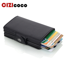 Business Credit Card Holder Men Wallet Unisex Metal Card Holder  Blocking RFID Wallet ID Card Case Aluminium Travel Purse 2024 - buy cheap