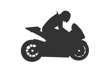 Молодой человек езжает на мотоцикле автомобиля Наклейка спортивное мероприятие автомобиль Фреска для заднего лобового стекла дизайн виниловые художественные наклейки FA096 2024 - купить недорого