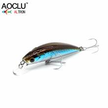 AOCLU wobblers Super Quality 9 Colors 50mm Hard Bait Minnow Crank Popper Stik Fishing lures Bass Fresh Salt water 12# VMC hooks 2024 - buy cheap