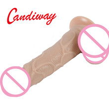 Realistic Dildo Flexible penis textured shaft and strong suction cup adult Sex toy for woman,Big Dildo plug Sex Products 2024 - buy cheap