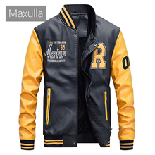 Maxulla-Chaqueta de cuero sintético para hombre, abrigos de piel sintética estilo Hip Hop, informal, ajustado, Punk, motocicleta 2024 - compra barato