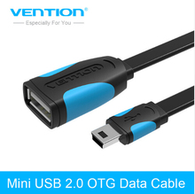 Vention-Adaptador de Cable de datos Mini USB 2,0 OTG, 10cm/20cm, macho a hembra para tableta, PC, MP3, teléfono móvil y GPS 2024 - compra barato