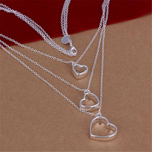 Silver color noble elegant ornate refined luxury high quality cordate Necklace Fashion hot selling Jewelry 2024 - buy cheap