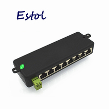 Adaptador passivo 8 portas lan original poe, pin 4 100% 8 power over ethernet, injetor de módulo dc 9-48v, câmera ip, interruptor 2024 - compre barato