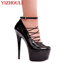 New Arrival Fashionable Ankle-Strap Platforms Women Sexy 15cm High Heel Shoes, Wedding / Dance Shoes, 3 Colours, 2024 - buy cheap