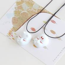 Miage Cute Creative Handmade Chinese Ceramic Doll Mask Pendant Rope Necklaces Lovers Fashion Jewelry Accessories For Women Gift 2024 - buy cheap