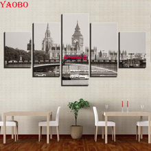 5d diy pintura diamante ponto cruz diamante bordado 5 peças grande ben ponte ônibus diamante mosaico decoração hobbies e artesanato 2024 - compre barato