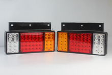 Luces traseras LED para coche, luces traseras para camión, remolque, 12V, 24V, rojo, amarillo, blanco, ISUZU, 1 par 2024 - compra barato